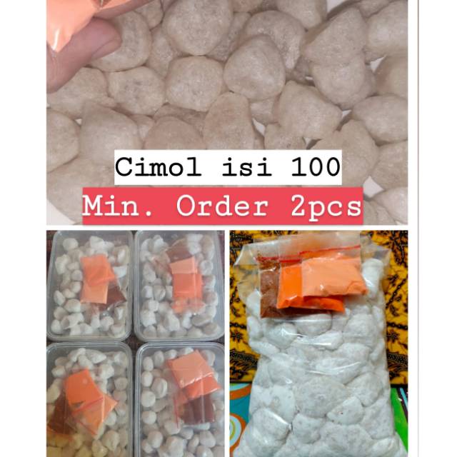 

MIN ORDER 2 READY CIMOL ISI 100 (250GRAM) FREE BUMBU CIMOL VAKUM Cimol Mentah Cimol saus keju