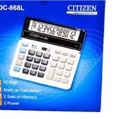 

✾ Citizen SDC-868L Electronic Calculator - Kalkulator 12 Digits - Abu-ab - Kalkulator 868L ☻