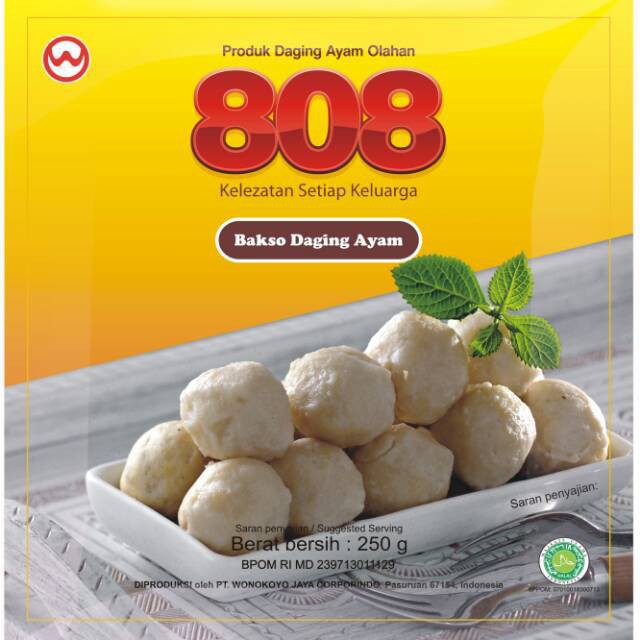 808 Bakso Daging Ayam 250 Gram