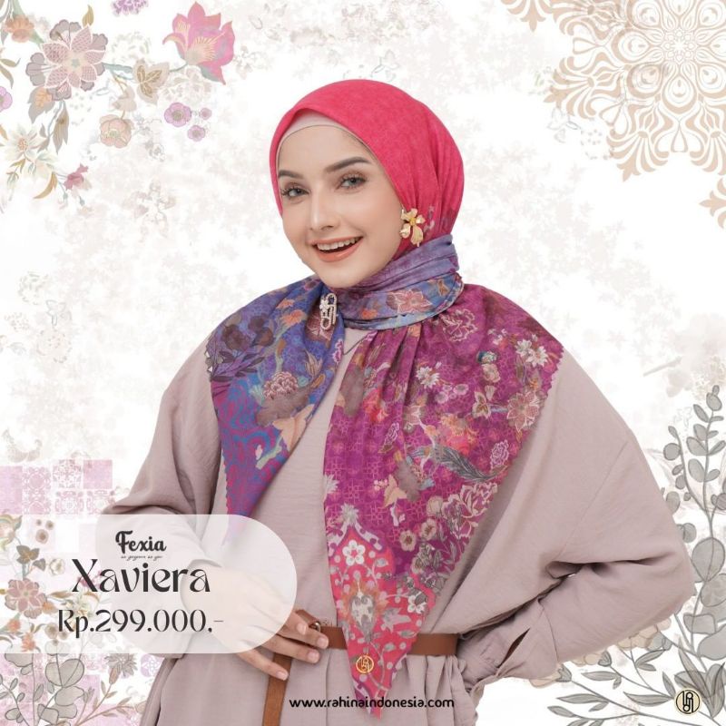 Fexia Series by RAHINA INDONESIA - Jilbab hijab Segi Empat ORIGINAL
