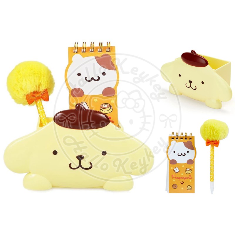 

set penstand tempat alat tulis memo pulpen pompompurin original sanrio