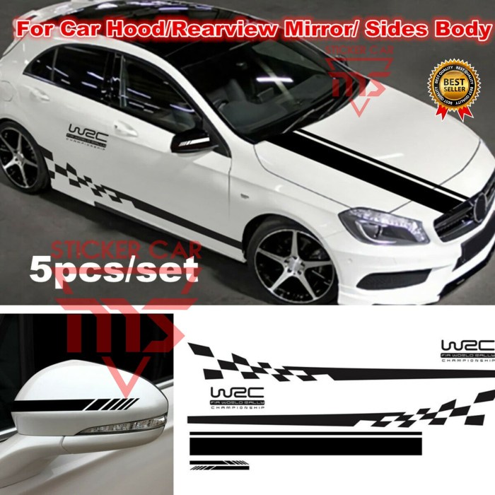 PS✨ PROMO SEPAKET STIKER STICKER MOBIL AVANZA ERTIGA AYLA XENIA UNIVERESAL - silver