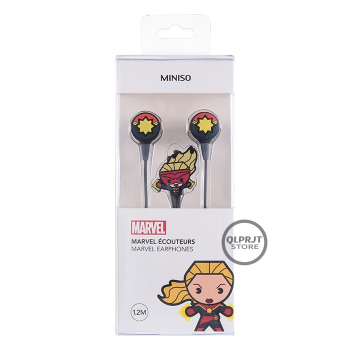 Earphone Marvel Keren With Mic By MINISO JAPAN