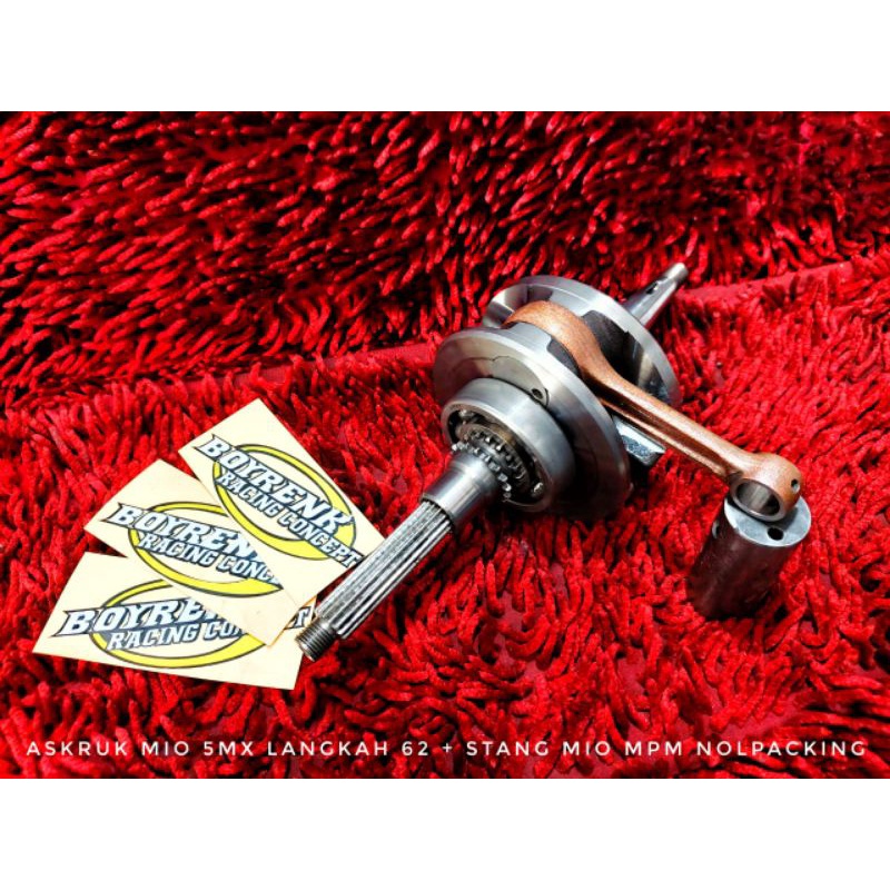 CRANSKSHAFT ASKRUK KRUK AS MIO SPORTY 5MX LANGKAH 62 GESER TORSI NOLPACKING - BOYRENK RACING CONCEPT