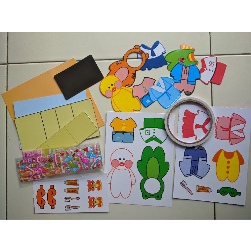 Mainan Viral Bongkar Pasang Anak Mainan Edukasi  Bebek House Viral Paper Doll Mainan Anak Viral Paperduck Tiktok Paper Duck