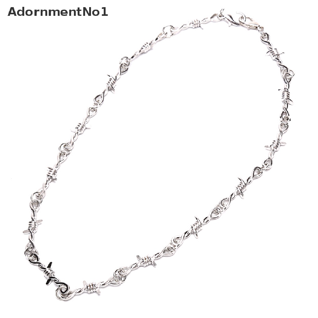 (AdornmentNo1) Kalung Choker Rantai Duri Gaya Punk Hip Hop Untuk Pria / Wanita