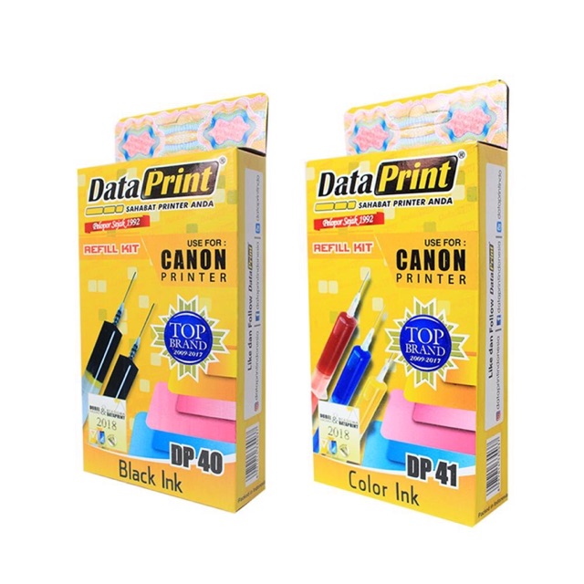 Paket tinta refill DataPrint tipe DP 40 dan DP 41 untuk refill cartridge Canon DATA PRINT LENGKAP JARUM SUNTIK