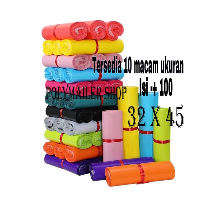 

PLASTIK PACKINGAN PACK POLYMAILER SHOP ukuran 32X45 ISI ±100 LEMBAR TEBAL ONLINE 32 X 45