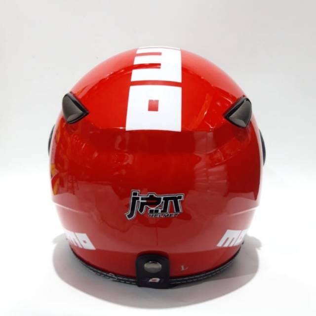 Helm Bogo Momo Pilot Merah Gloss