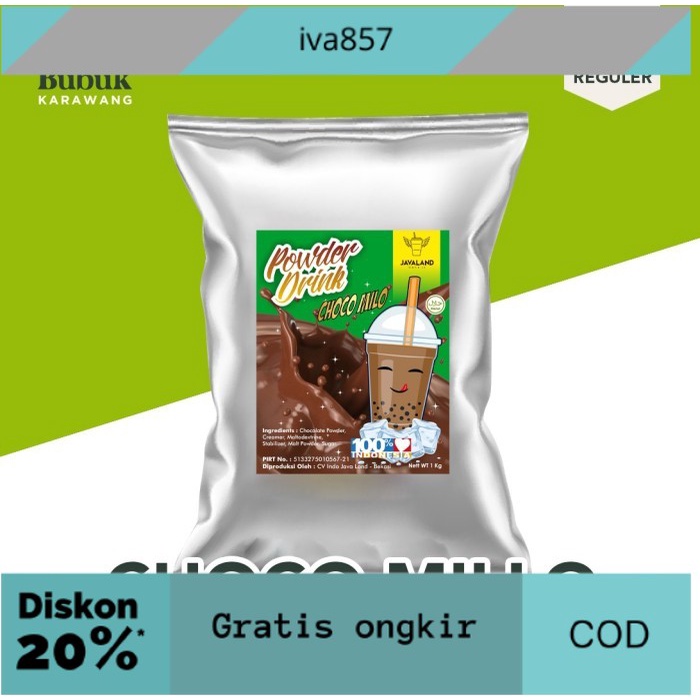 

PROMO Choco Milo Bubuk Minuman kiloan Bubble Powder coklat Javaland GRATIS ONGKIR