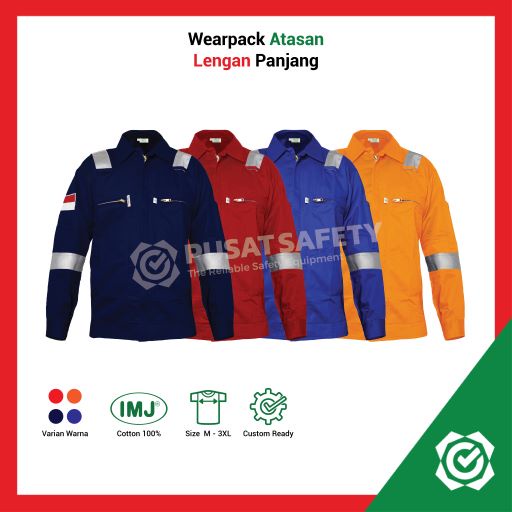 Jaket Safety Full Cotton Scot 3M Proyek Atasan Wearpack Kerja Lapangan IMJ