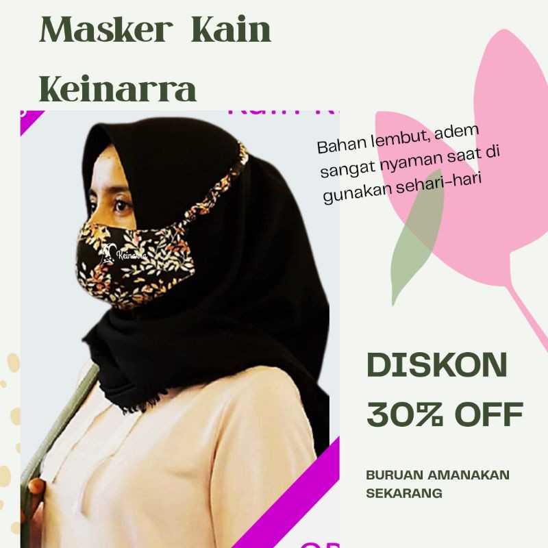 Masker scuba hijab-masker scuba-konektor masker-masker medis hijab-masker hijab motif