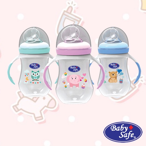 BabySafe 3 Stage Feeding Bottle WN30 250 ml / 8oz BabySafe / Botol Susu Dot Bayi 3 tahap