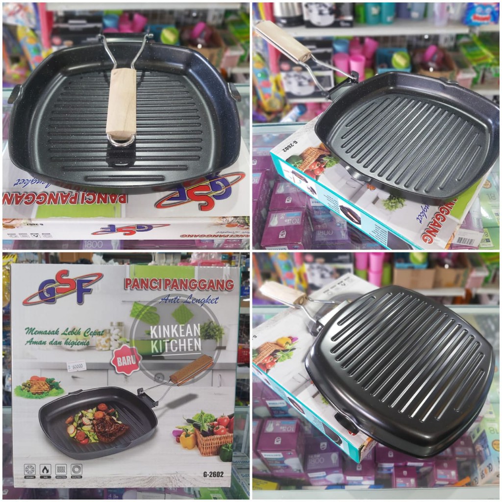 Panggangan Bulat / Panci BBQ Grill Anti Lengket GSF