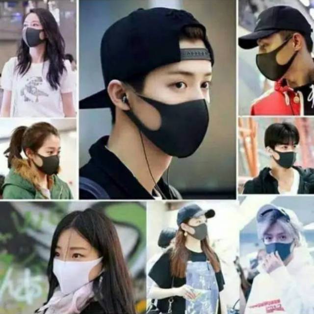 MASKER Scuba TEBAL Murah - Masker Kain Scuba Warna Polos Berkualitas