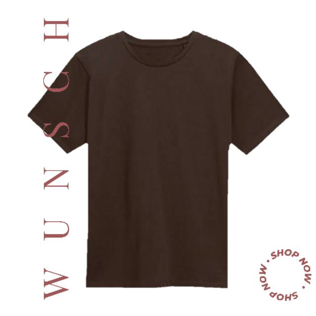 Kaos Polos Cotton Combed 24s - Coklat Tua