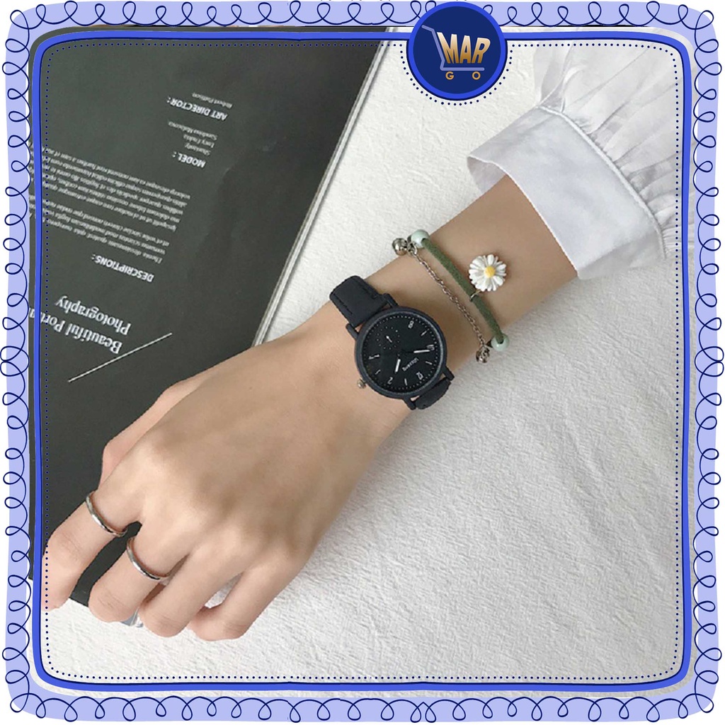 Jam Tangan Wanita Polos Jam Kulit PU Sintetis Jam Analog Jam Fashion Wanita