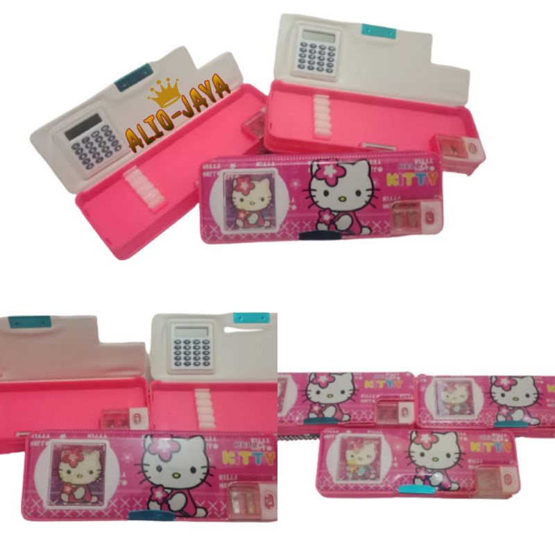 

KOTAK PENSIL KALKULATOR KARAKTER HELLO KITTY/TEMPAT PENSIL BELAJAR ANAK PEREMPUAN