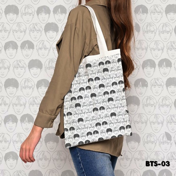 TOTE BAG BLACU MOTIF - BTS