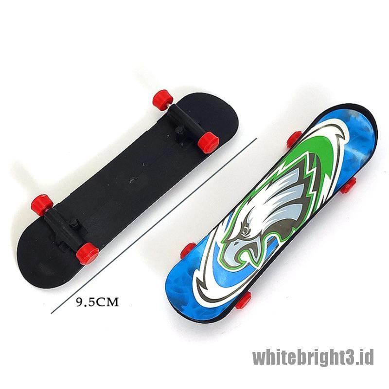 (white3) 1pc Skateboard Jari Mini Bahan Plastik