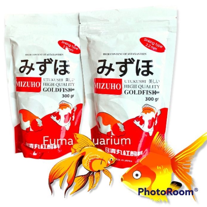 Mizuho Goldfish Food 300gr Butiran 2.2mm Sinking/Tenggelam Makanan Ikan Pakan Ikan Pellet Ikan