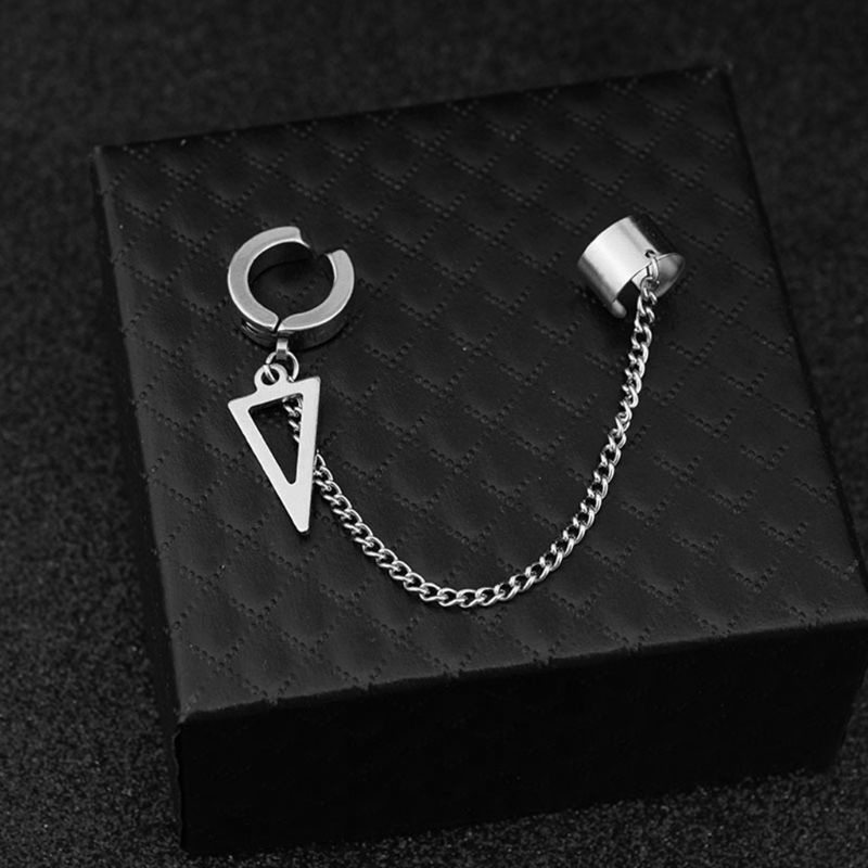 Siy Anting Tusuk Gantung Rantai Silver Gaya Vintage Korea Untuk Wanita