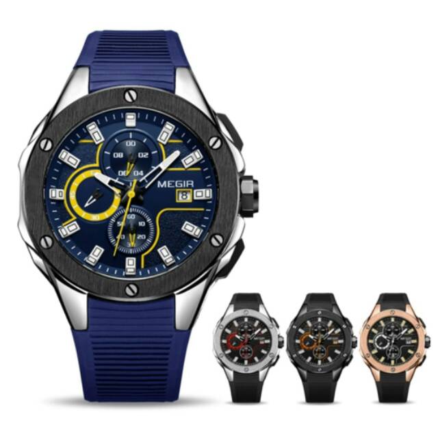 PROMO JAM TANGAN PRIA MEGIR M-2053M ORIGINAL