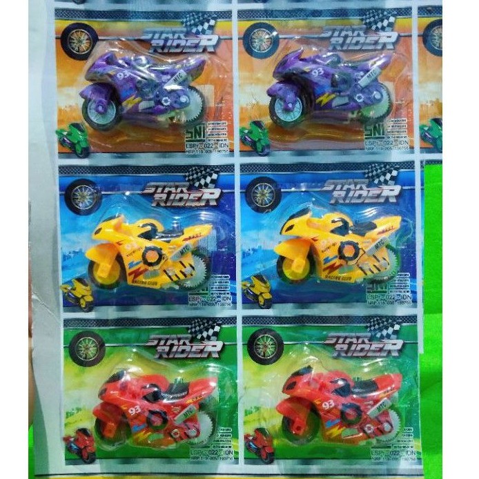 1 Pcs Mainan Miniatur Motor GP Super Bike Star Rider