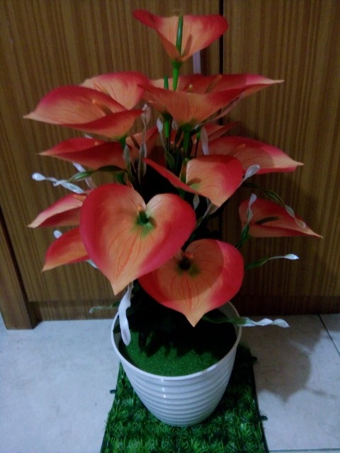 Bunga Calla Lily Artificial 7 Kuntum (tanpa Pot)