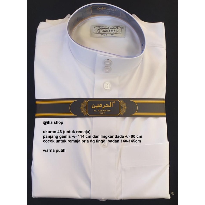 AL HARAMAIN SIZE.46 | JUBAH GAMIS IMPOR AL HARAMAIN ANAK-REMAJA