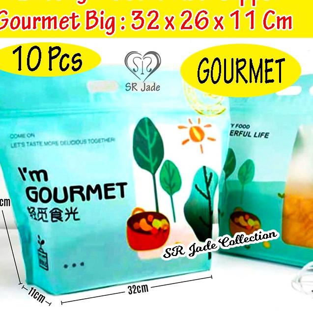 

Hadir Terbatas Kantong Plastik Klip Roti Tawar 10 pcs Besar Donat Zipper Bag Bread Toast Zip Lock Big