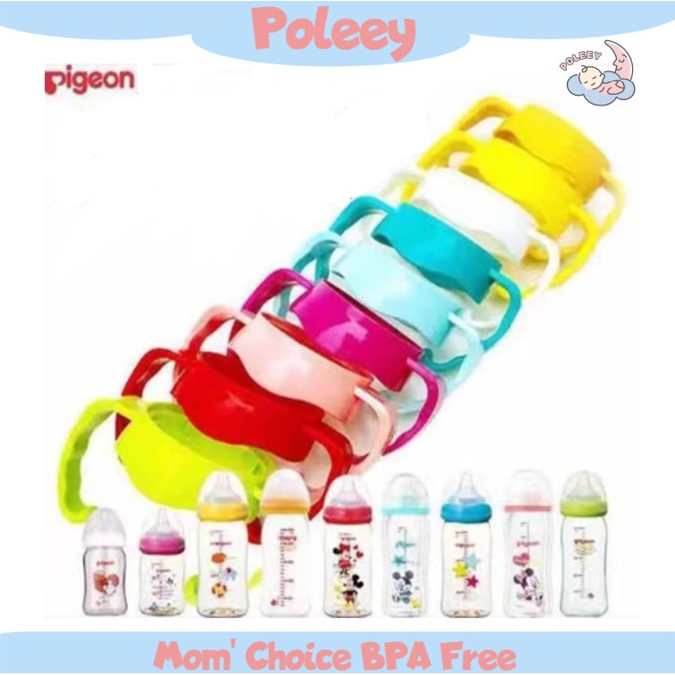 Pigeon Gagang Botol Susu Bayi Model Lebar Bahan Ppsu