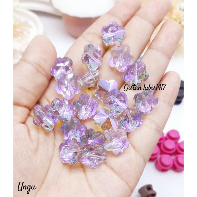 Crystal bunga &amp; love Transparan