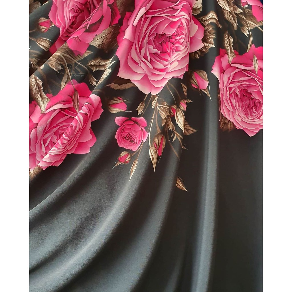 BAHAN GAMIS LEBARAN CREPE MOTIF KAIN KAFTAN