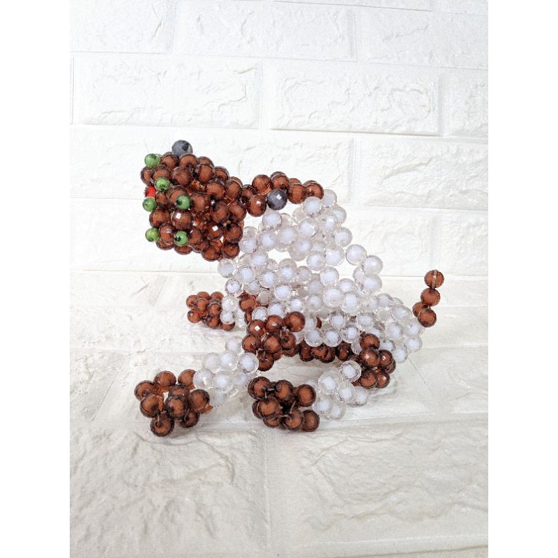 boneka pajangan anjing besar manik kristal akrilik