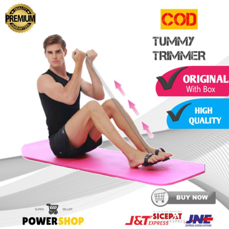 ALAT OLAHRAGA PENGECIL PERUT TUMMY TRIMMER ALAT FITNESS GYM OLAHRAGA DI RUMAH PELANGSING PERUT A1