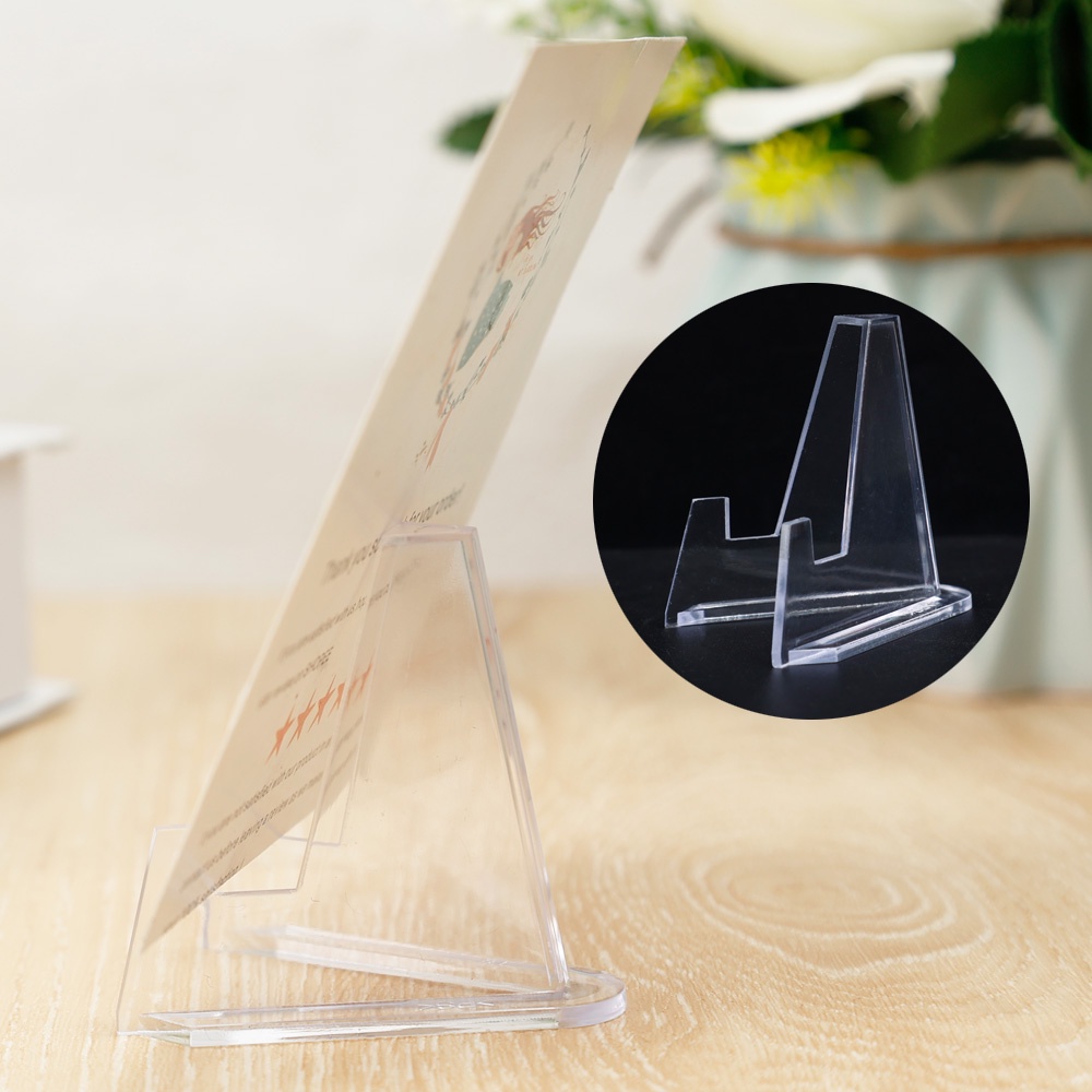 Stand Display Holder Medali Bentuk Segitiga Bahan Akrilik Transparan