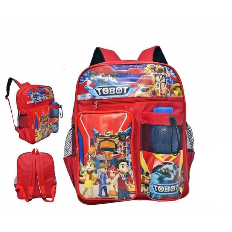 tas ransel anak bonus botol minum tas ransel anak laki laki karakter tayo tobot ultraman doraemon