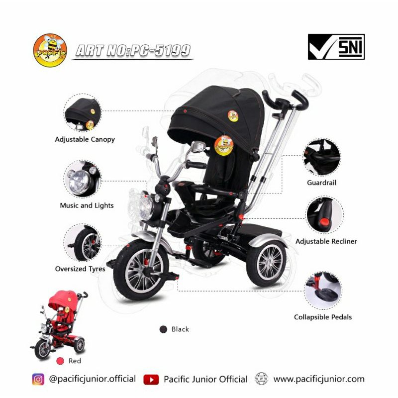 Sepeda anak pacific 5199 tricyle