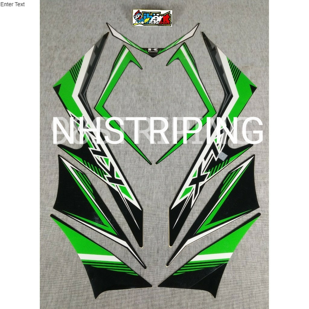 STRIPING KLX 150 HIJAU TAHUN 2014 STRIPING STANDAR ORI KAWASAKI