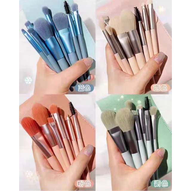 Kuas Set Make Up 8pcs|Kuas Blush On|Kuas Shading|Kuas Lipstick