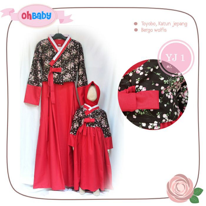 {erleenstore_} Couple gamis hanbok bolero oh baby YJ1