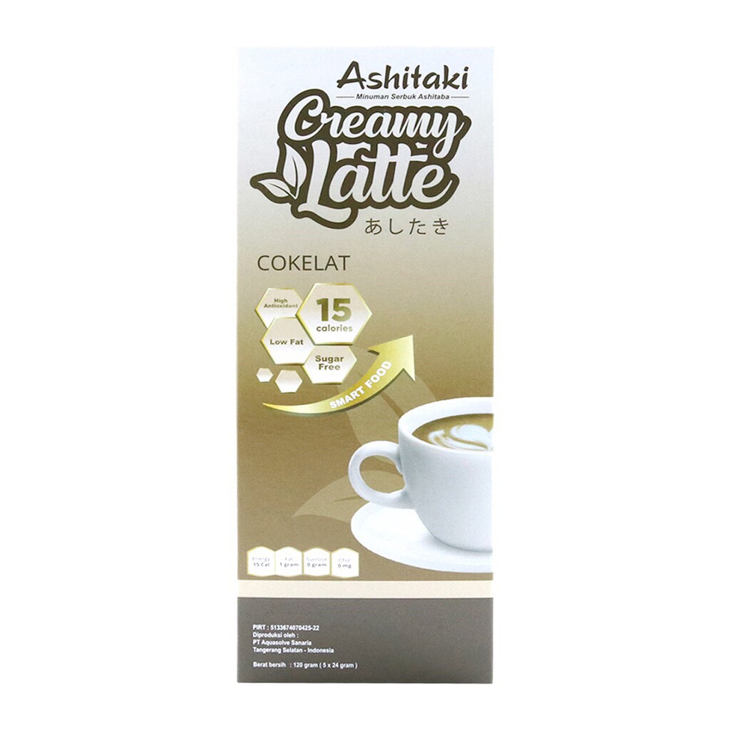 Ashitaki Creamy Latte Cokelat 120gr (5x24) - Ekstrak Ashitaba