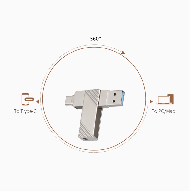 Pendrive 2 in 1 Type-c Metal 1TB High capacity High s peed Type-C Dual USB Flash Memory Drive