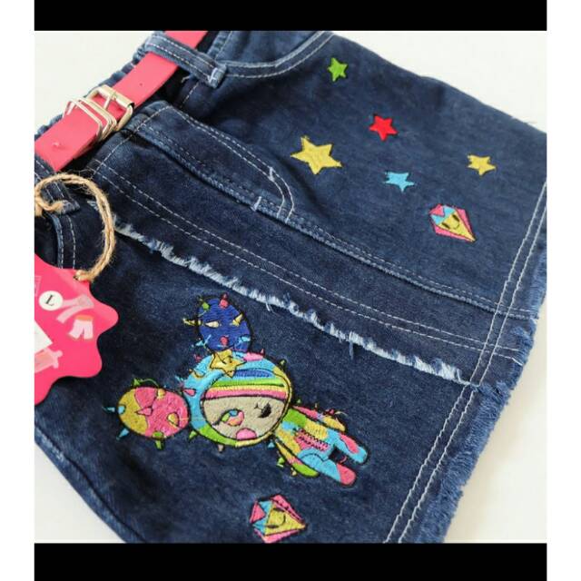 rok pendek jeans anak
