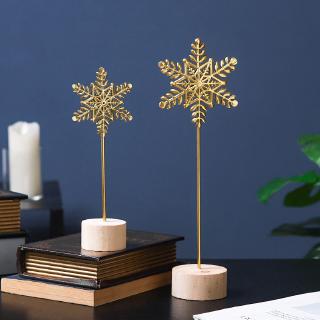 Nordic Mewah Emas Snowflake Besi  Tempa Ornamen Kreatif 