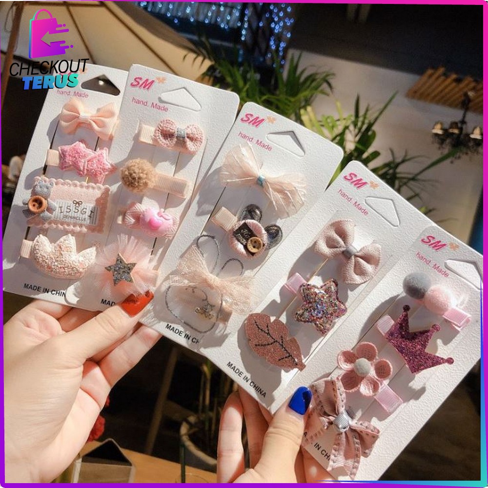 CT C340 C342 Jepit Rambut Anak Lucu Set 10IN1 Jepitan Rambut Anak Perempuan Baby Hair Clips Korean Fashion Acsessoris