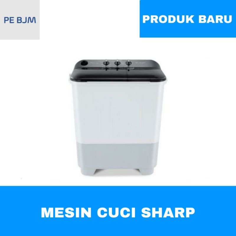 MESIN CUCI SHARP 6 KG TWIN TUB - ES-T65NT - GARANSI RESMI - KIRIM INVOICE