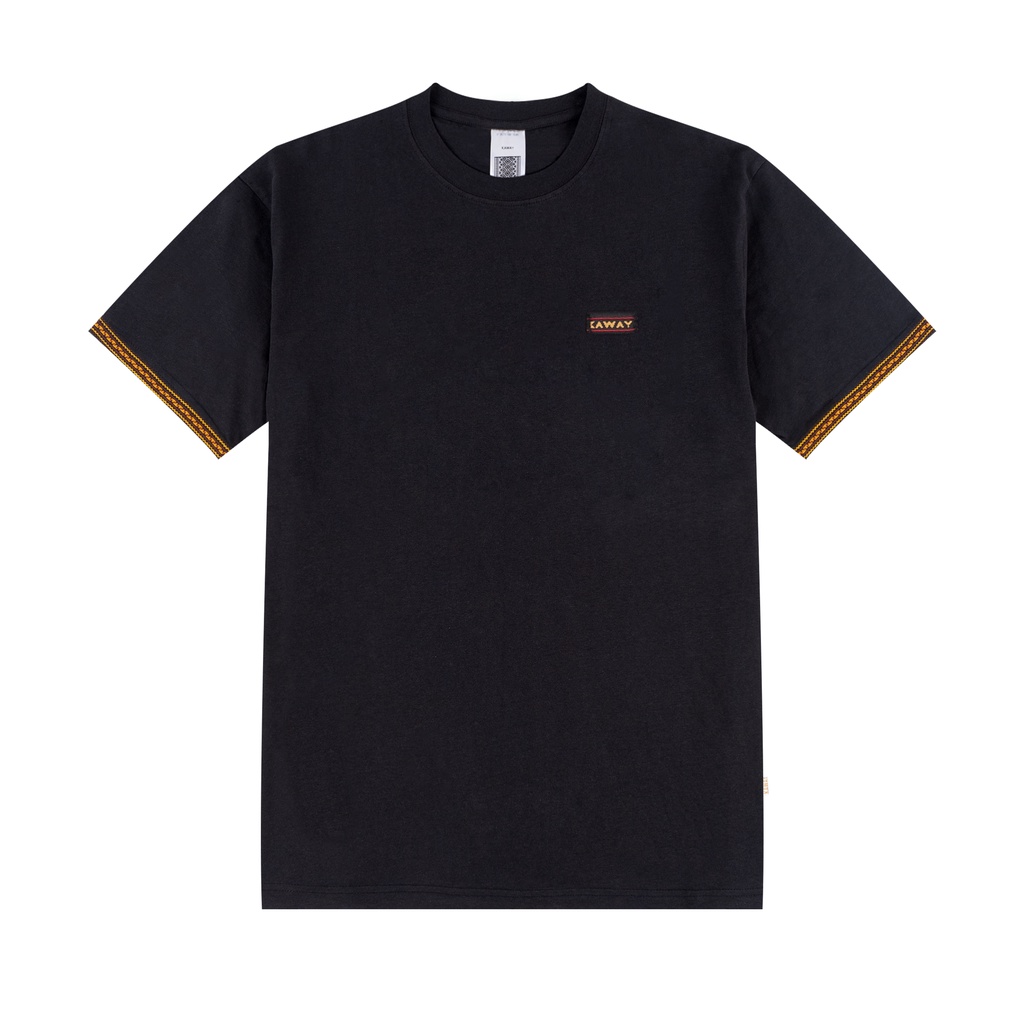 Kaway T-shirt LIST WOV TAPS BLACK