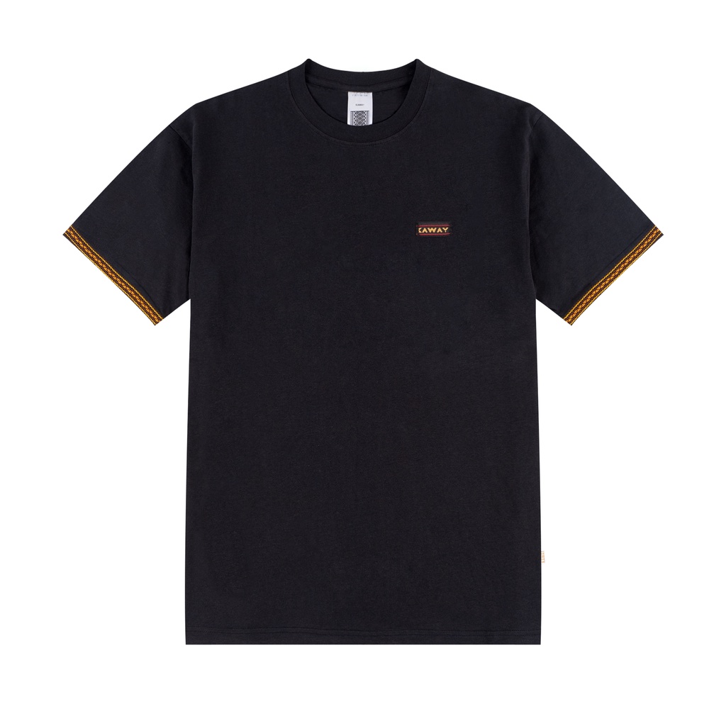 Kaway T-shirt LIST WOV TAPS BLACK